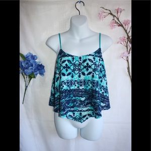 Eyelash Women’s Printed Sleeveless Crop Top